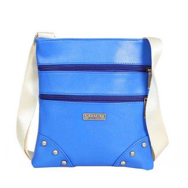Coach North South Small Blue Crossbody Bags DPW - Click Image to Close