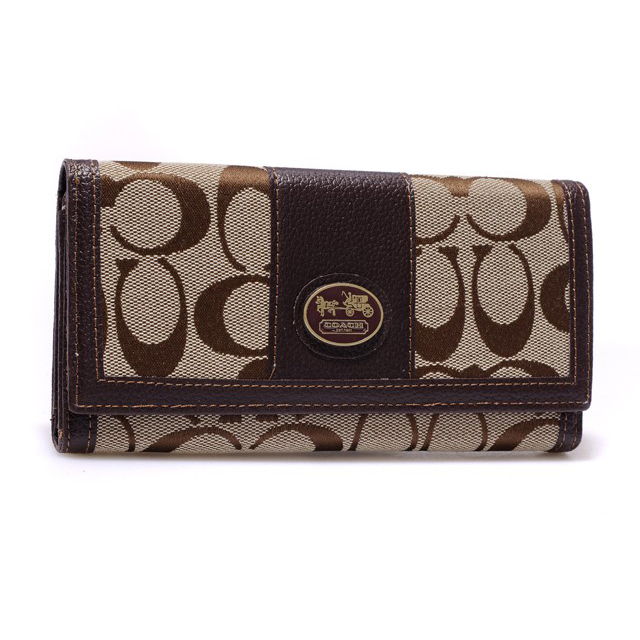 Coach Legacy Slim Envelope in Signature Large Coffee Wallets BLP - Click Image to Close