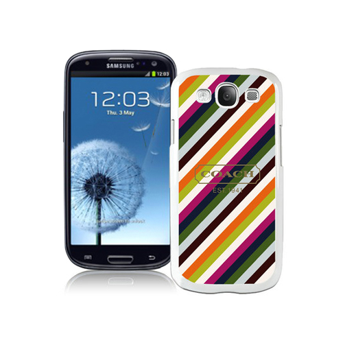 Coach Stripe Multicolor Samsung Galaxy S3 9300 BGL - Click Image to Close