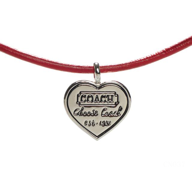 Coach Heart Logo Red Necklaces CXP - Click Image to Close