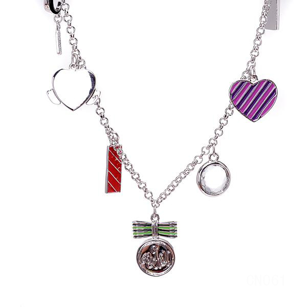 Coach Charm Silver Necklaces CYJ - Click Image to Close
