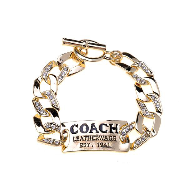 Coach Logo plate Gold Bracelets BZN - Click Image to Close