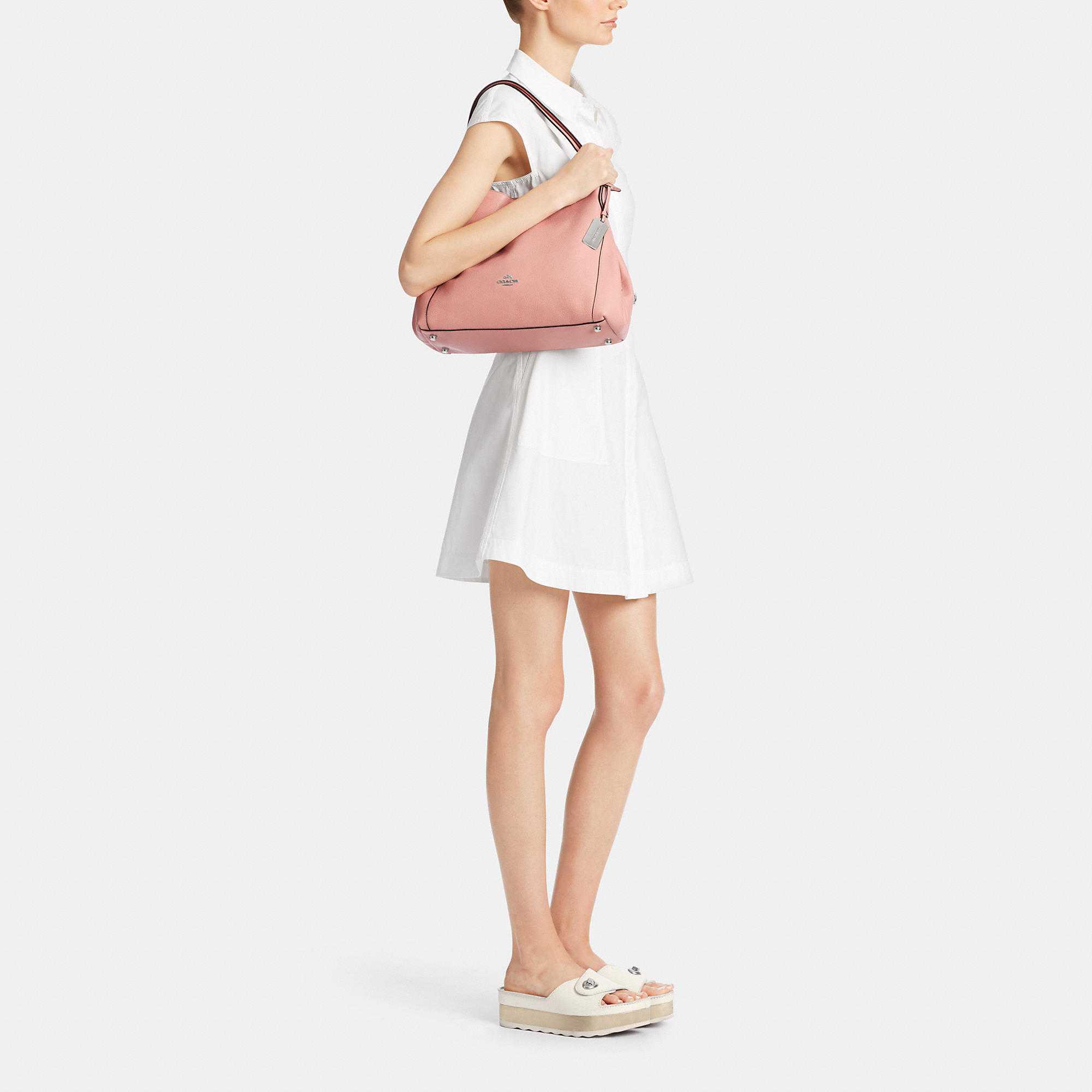 Edie Shoulder Bag 31 In Refined Pebble Leather - Click Image to Close