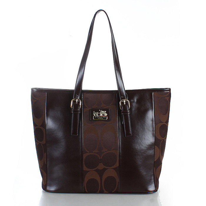 Coach Madison East West Medium Coffee Totes FDG - Click Image to Close